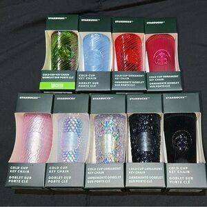 Starbucks Keychain Cups. Multicolor